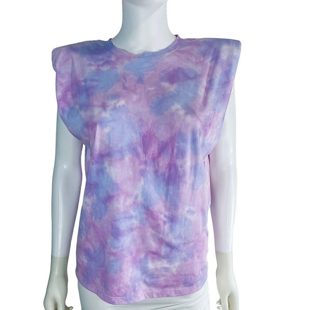 Generation Love Pink Blue Tie Dye Tank Top Small